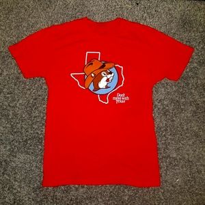 BUC-EES | Unisex Red Graphic Souvenir Tshirt